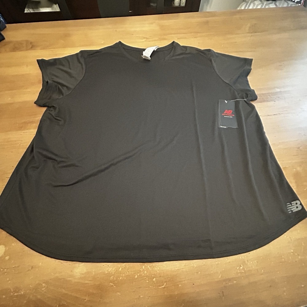 NB New Balance Core Run Dri-Fit Training T-Shirt Activewear Women's 2X Black NEW
